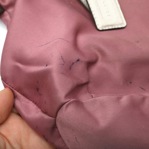 Coach Madison Leather Snake Embossed Sophia Satchel Ivory Grey Shoulder Bag - Picture 12 of 16